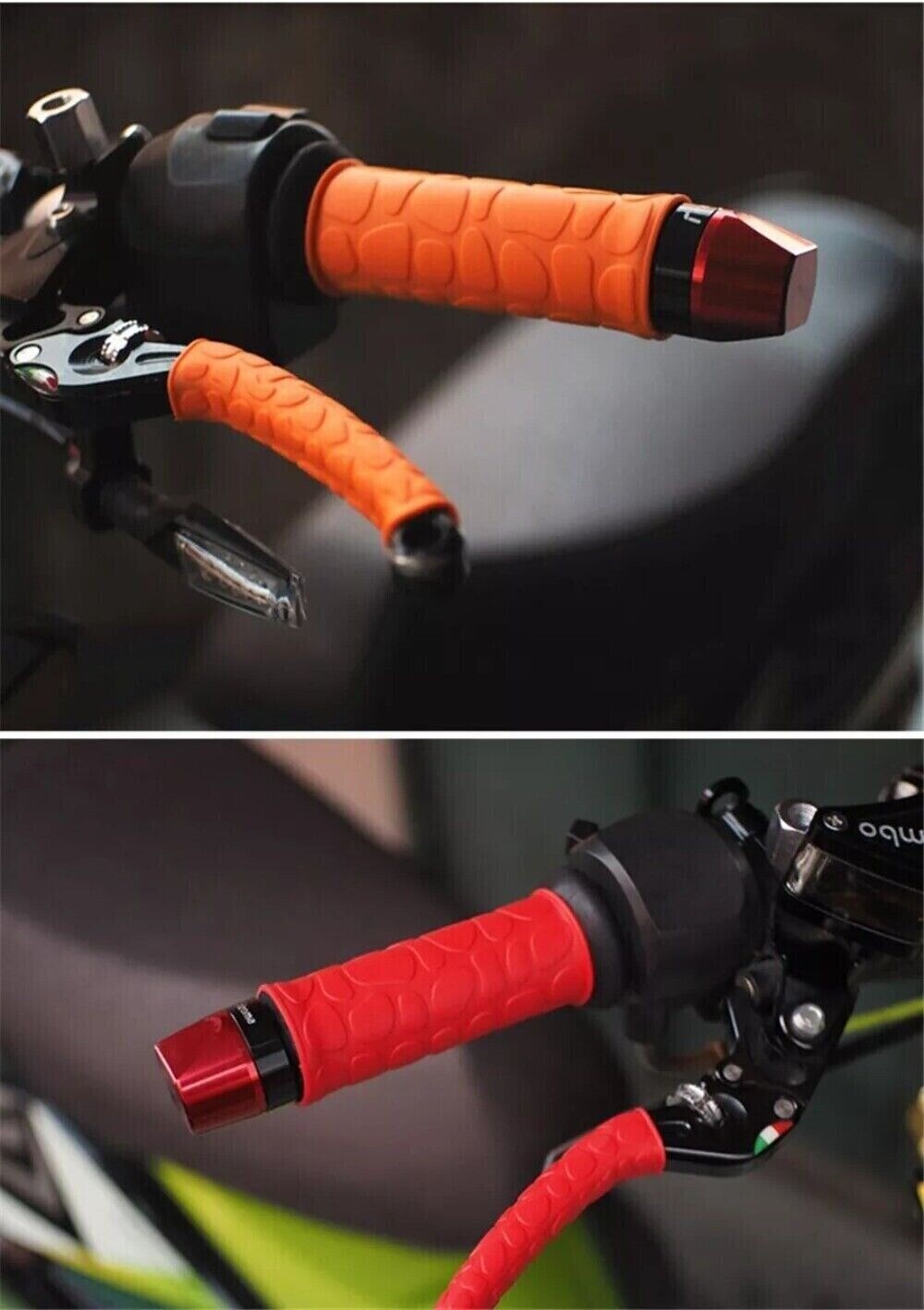4x/set Motorcycle Modified Handlebar Grip Brake Clutch Lever Cover Non-slip Red n