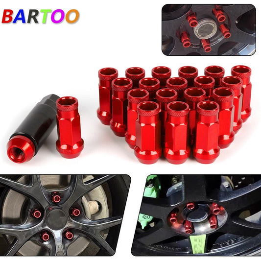 20PCS M12x1.5mm/1.25mm Extended Steel Tuner Open Ended Wheel Lug Nuts for Honda Q