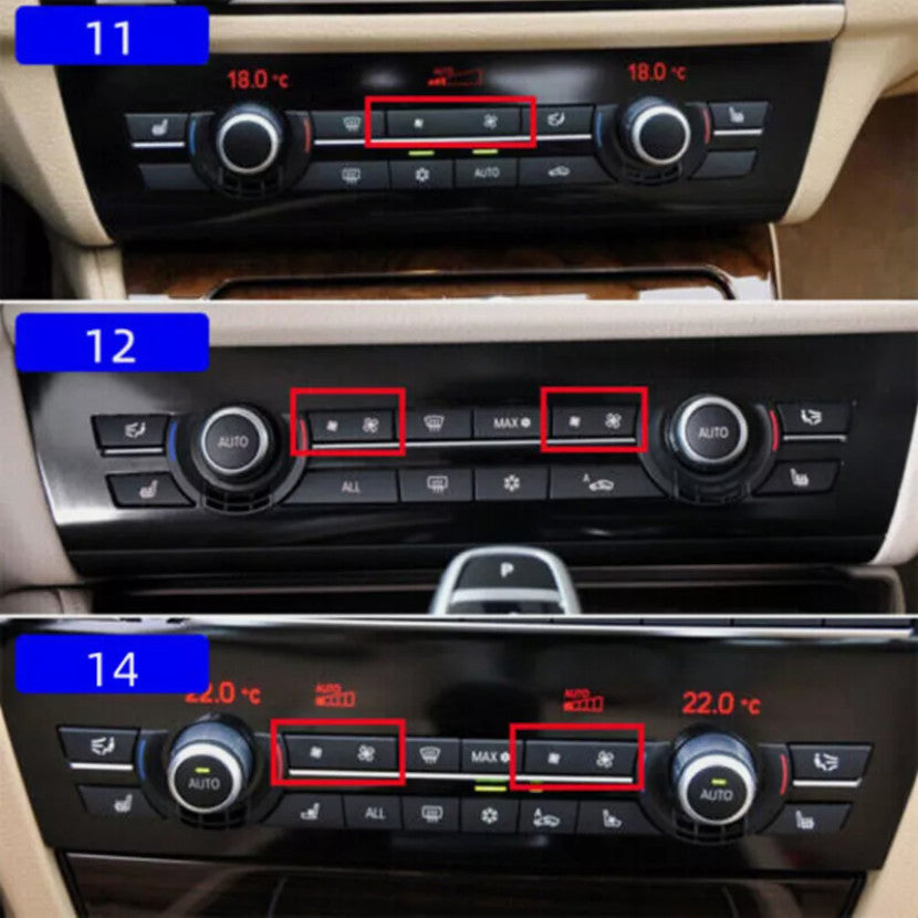 Heater Climate Control Switch Fan Button Cap Replacement Pair for BMW F10 F11