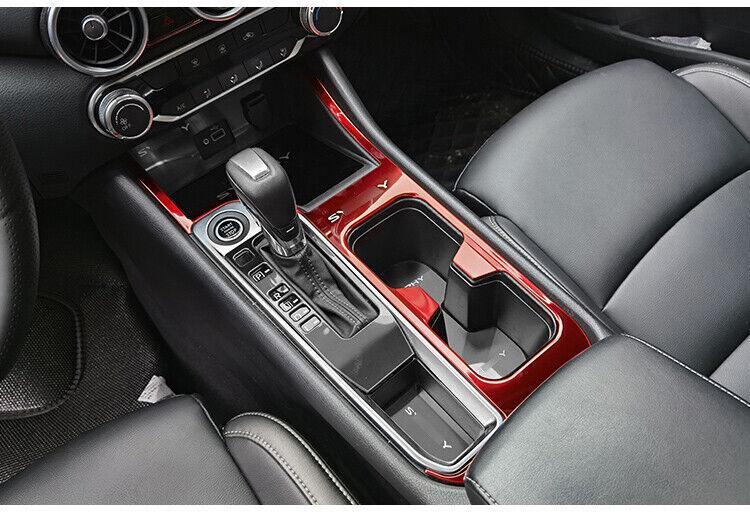 for Nissan Sentra Sylphy 2020-2022 Central Console Water Cup Cover Trim 1pcs Red