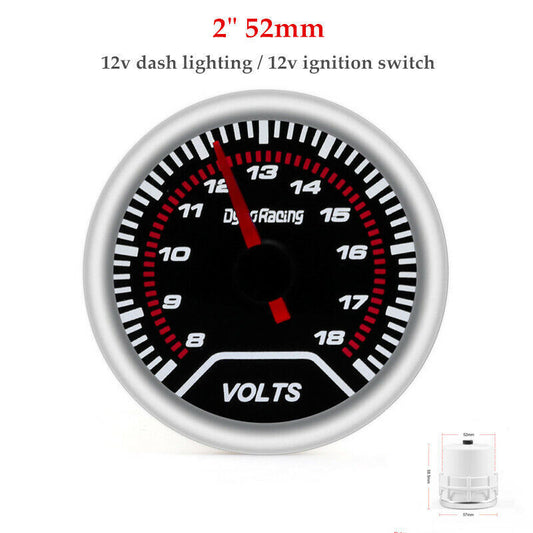 252mm 12V Car Boat 8-16V Voltmeter Volt Voltage Gauge Meter LED Part v