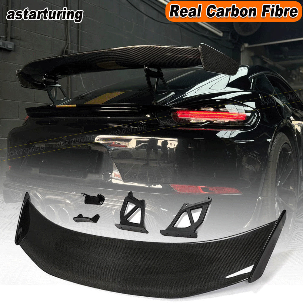 for Porsche Cayman GT4 981 718 987 REAL CARBON Rear Trunk Spoiler Wing