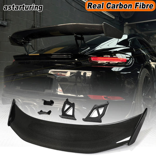 for Porsche Cayman GT4 981 718 987 REAL CARBON Rear Trunk Spoiler Wing