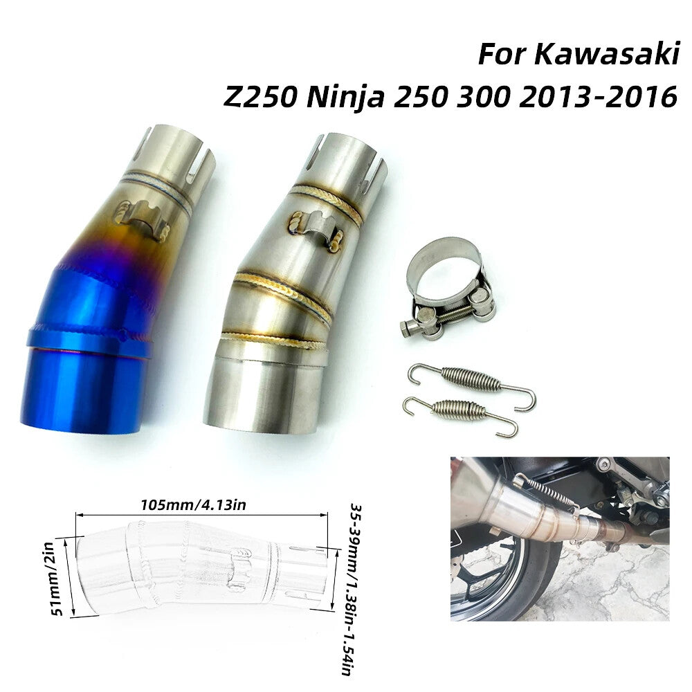 Exhaust Muffler 51mm Tail Pipe Motorcycle Escape Link Pipe for Kawasaki Z250