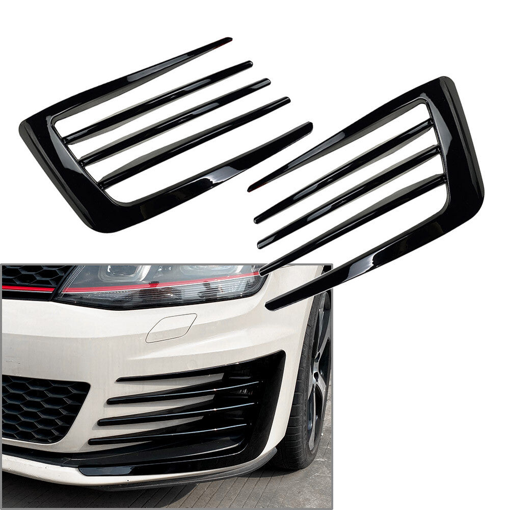 Front Fog Light Grille Lower Bumper Grille Cover for VW for Golf MK7 2014-2017