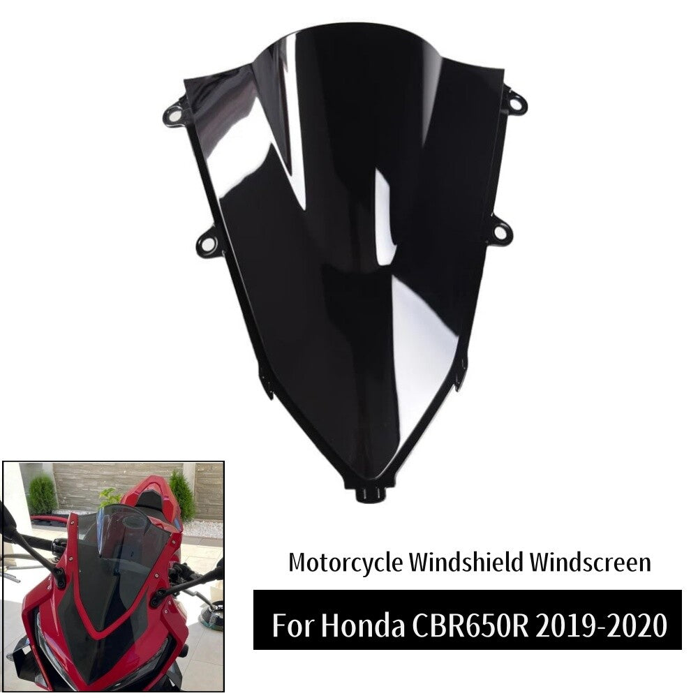 ABS Black Double Bubble Front Windscreen Windshield for Honda CBR 650R 2019-2020