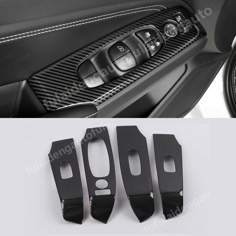 for Nissan Teana Altima 2019-22 Carbon door Window lift panel switch cover trim