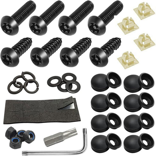 Anti Theft License Plate Screws Kits Rustproof Stainless Steel Car Accessory JY Q