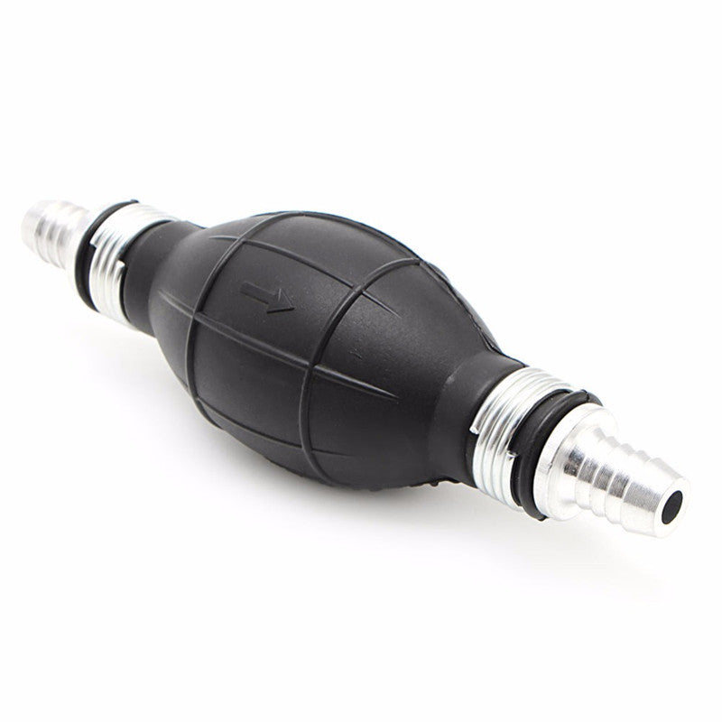 Car Hand Bulb Pump Petrol Fuel Line Oil Hose Primer Steel Clamp Transfer Tool