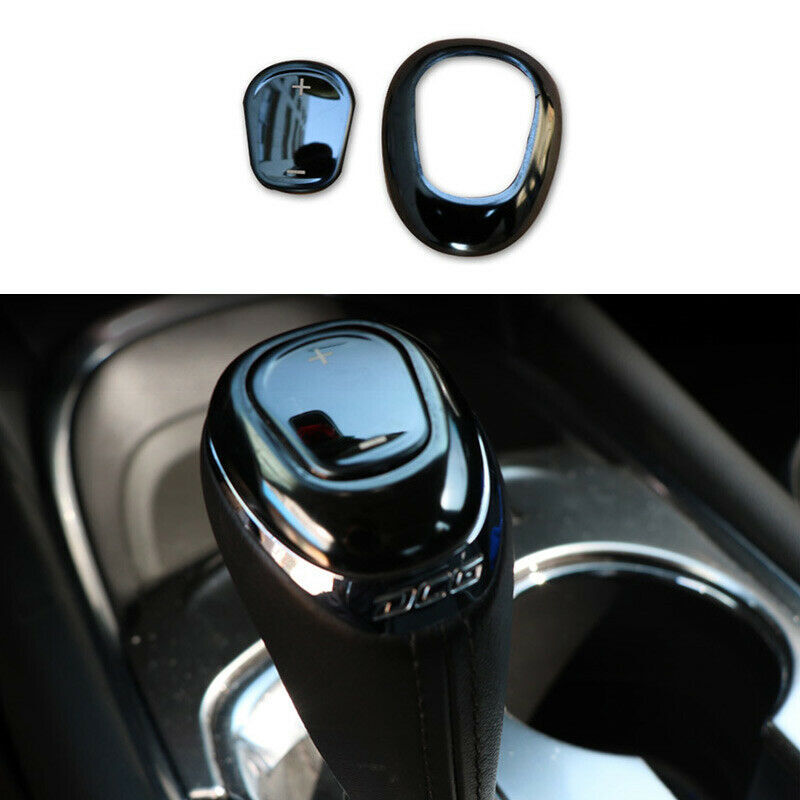For Chevry Equinox 2018-2021 Black alloy Inner Gear Shift Knob Head Cover Trim