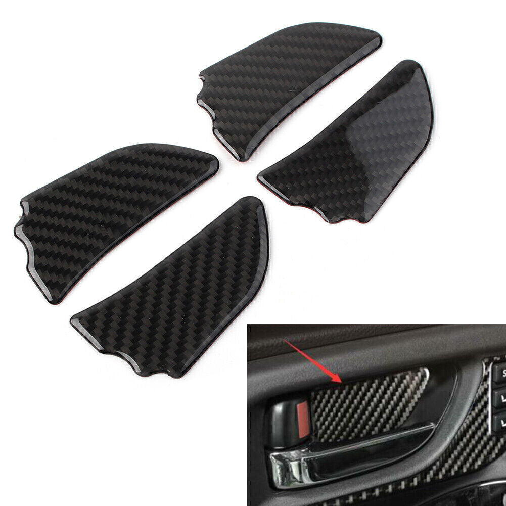 Carbon Fiber Interior Door Handle Bowl Cover Trim for Subaru Forester 2013-2018