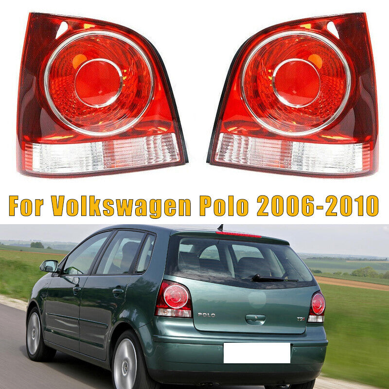 for Volkswagen Polo 2006-2010 Left Right Rear Tail Light Tail Lamp shell 2PC
