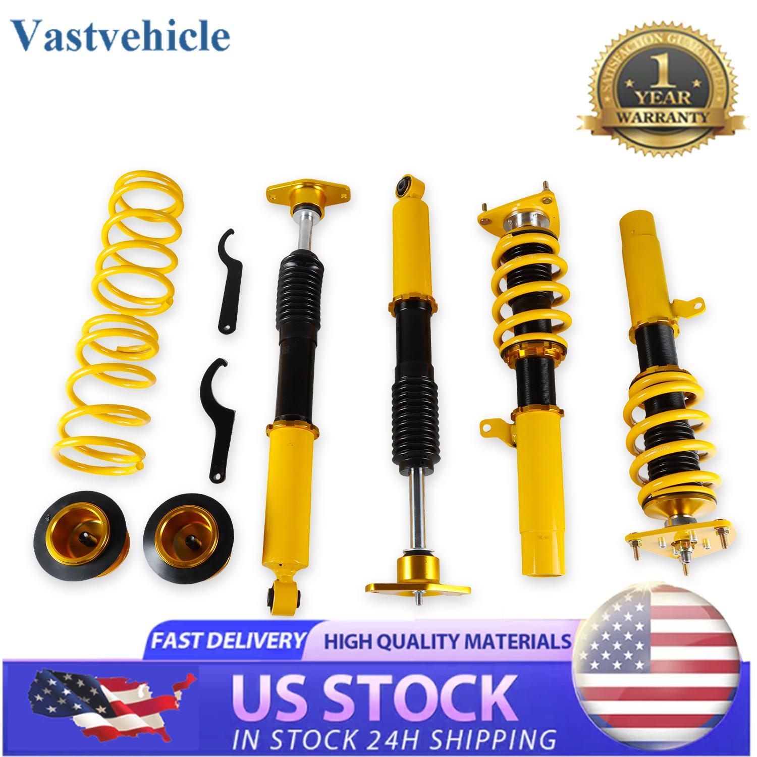 4pcs Coilover Adj. Height Struts Suspension Springs for Mazda 3 2010-2013
