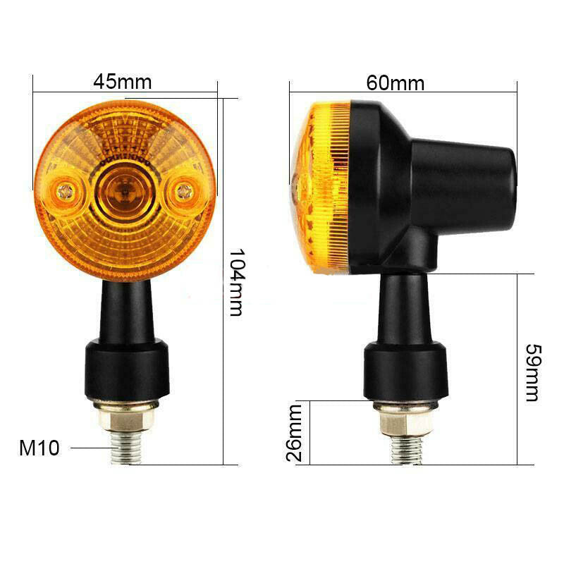 4X Black Motorcycle Turn Signal Indicator Light Indicator for Yamaha for Suzuki for Honda Q