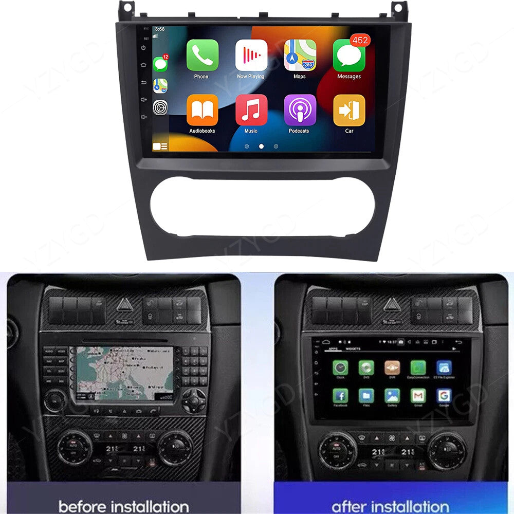 GPS Navi Car Radio CarPlay for Mercedes for Benz C-Class CLK280 CLK320 CLK350 CLK500