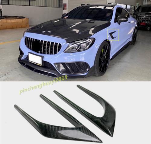 Dry carbon ventilator cover and fender cover trim for Mercedes-Benz C-Class AMG C63 Coupe