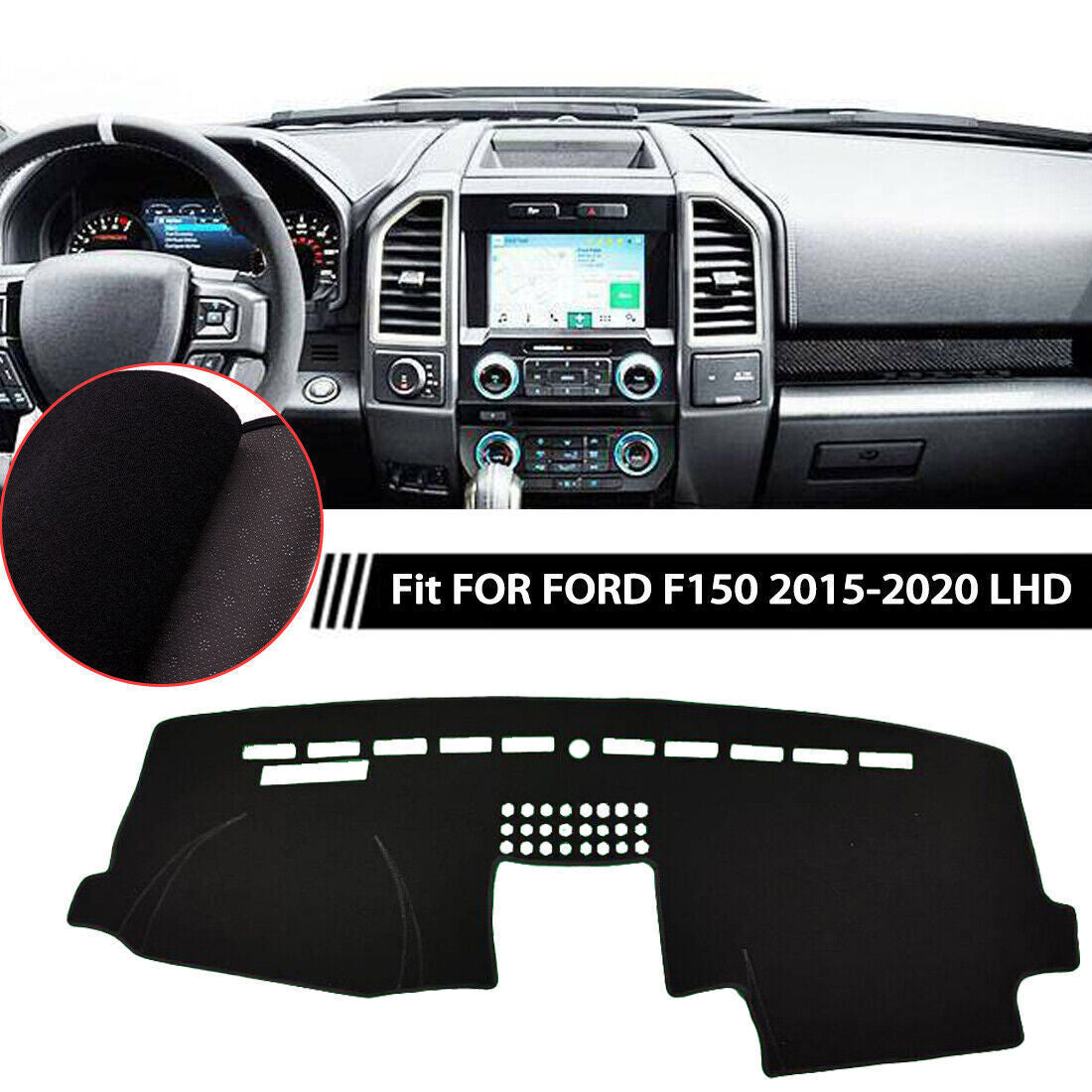 1X Inner Dashboard Dash Mat Non-slip DashMat Sun Shade for Ford F150 2018-2020
