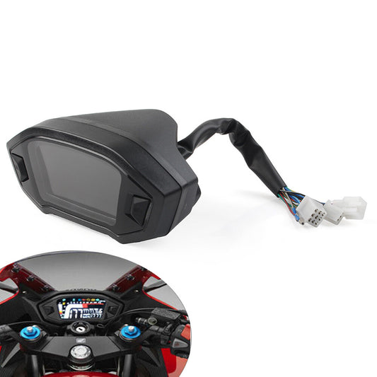 Universal Lcd Led Digital Motorcycle Odometer Speedometer Gauge 14000R/min Q