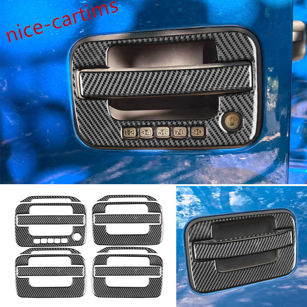 12¡ÁCarbon Fiber Exterior Side Door Handle Bowl Panel Cover for Ford F150 2009-14