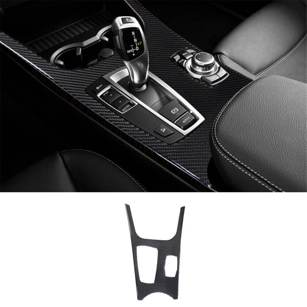 Carbon Fiber Center Console Panel Cover Trim For X3 F25 X4 F26 2011-2017 New n