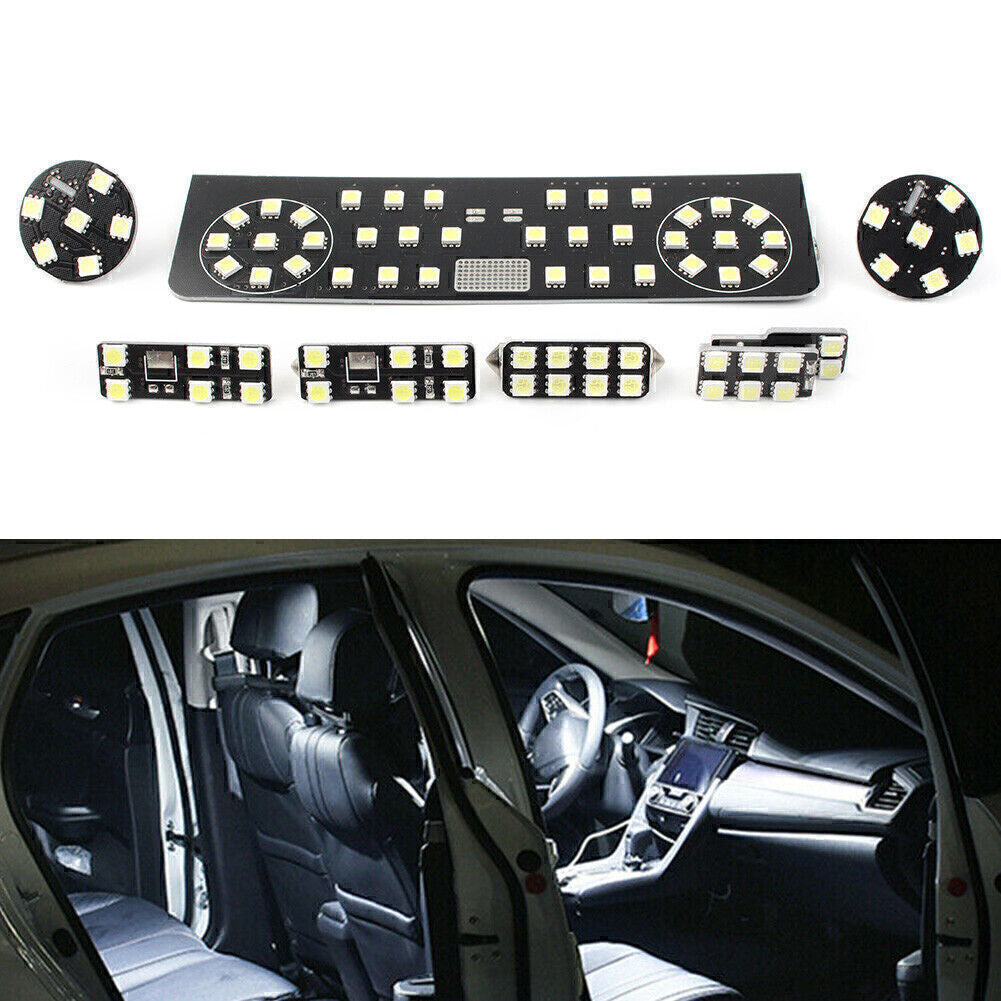 for VW for Golf 6 7x Bright White Car Interior LED Dome Map Reading Lights Kit