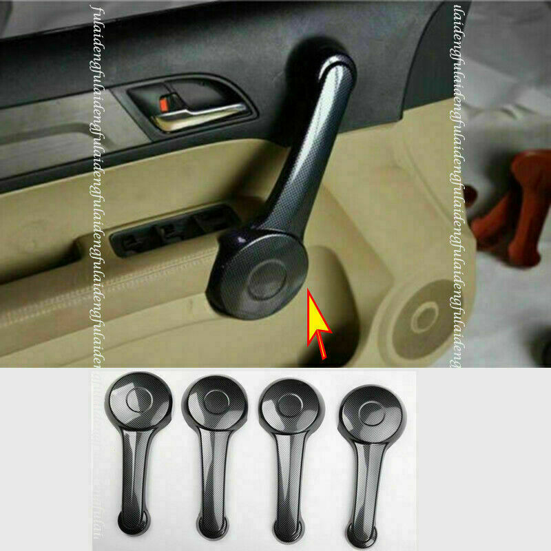 for Honda CR-V CRV 2007 2008 2009 Carbon Fiber Car Interior Door Armrest Trim 4X