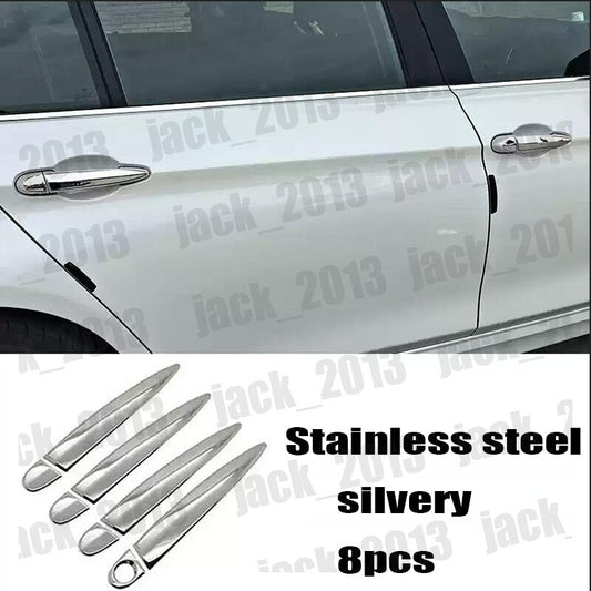 for BMW 3-Series 2013-2019 8PCS Cover Trim silvery stainless Side Door Handle