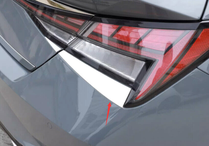 for Hyundai for Elantra 21-23 Chrome Car Titanium Rear Lamp Taillight Strip Trim Fit