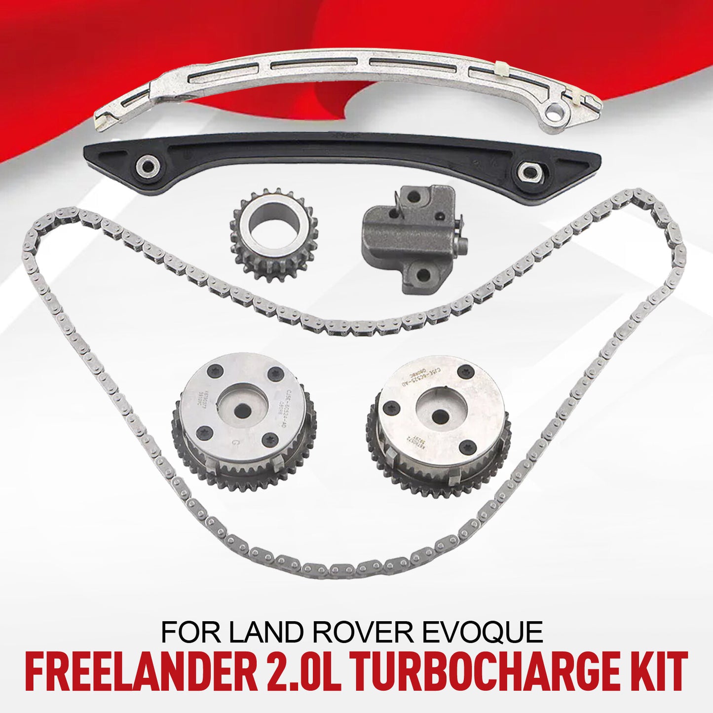 VVT gear timing chain for Land Rover Evoque Freelander 2.0L turbocharger kit Q