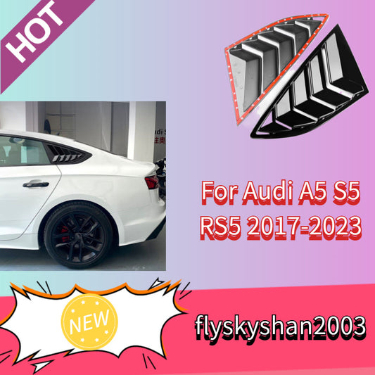 for Audi A5 S5 RS5 2017-2023 Glossy Black Side Vent Scoop Window Louver Shutter