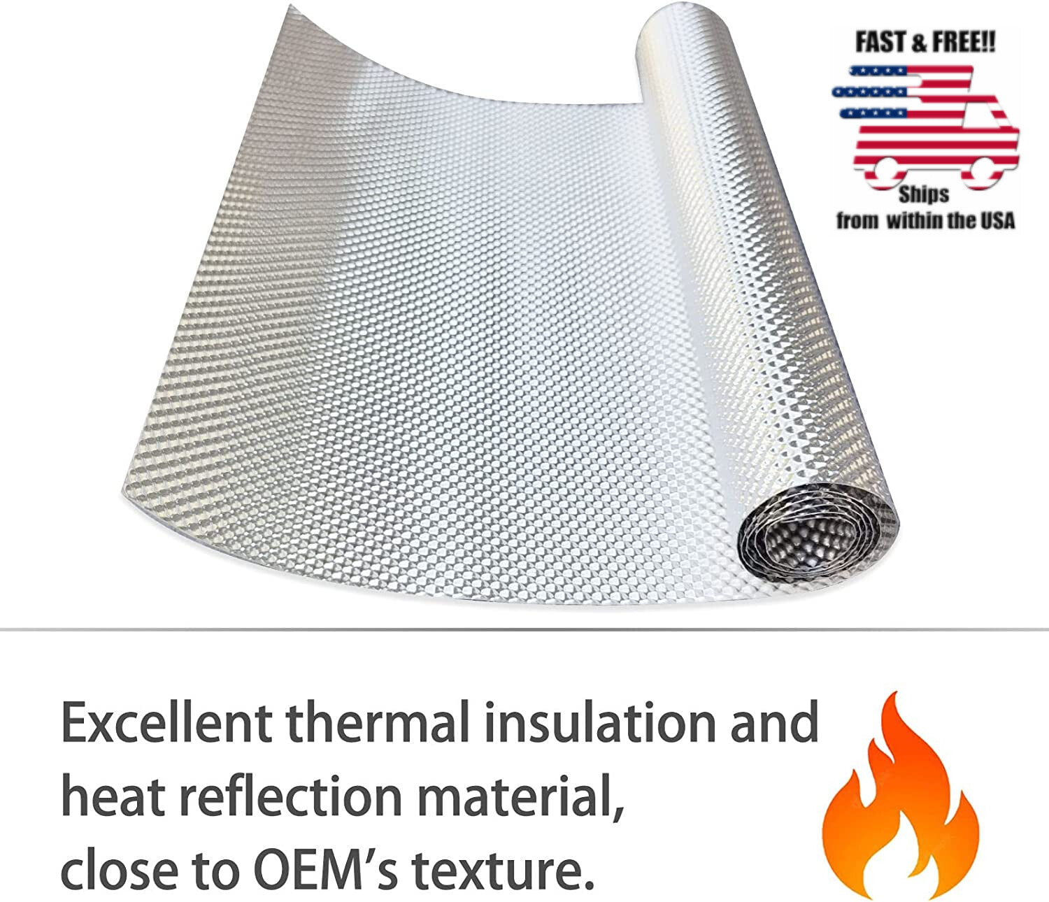 Embossed aluminum heat shield, 20 inches x 28 inches, suitable for exhaust turbine manifolds.