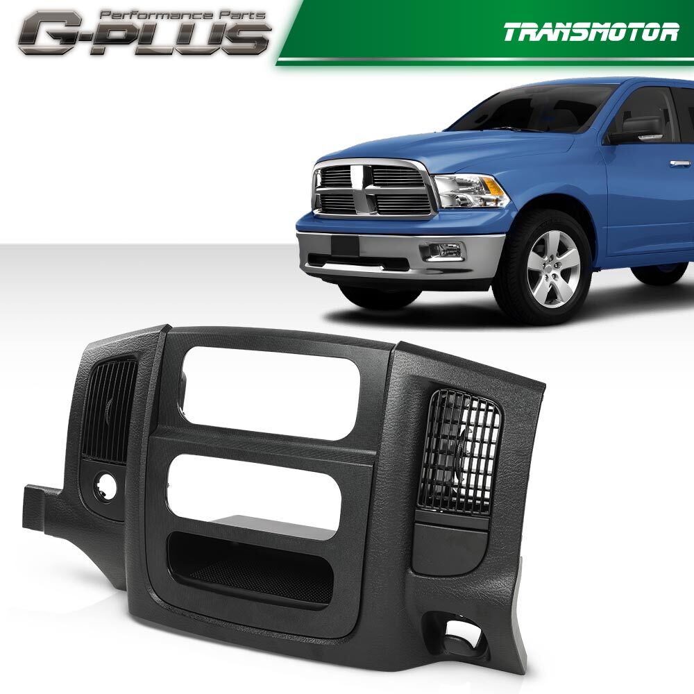 Fit for 02-05 for Ram 1500 Center Dash Trim Bezel Radio Surround Panel Vents Slate Black- v