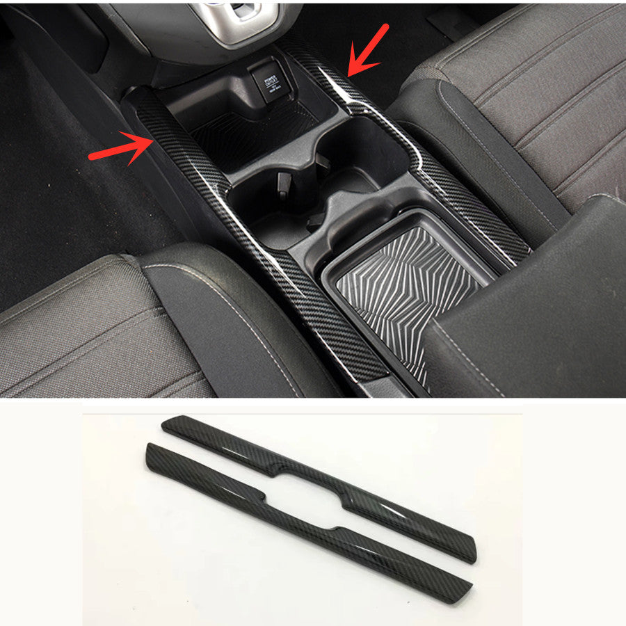 FIT for HONDA CR-V CRV 2017-2021 Carbon fiber look Water Cup Holder Cover Trim v
