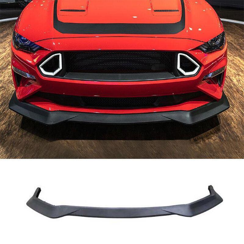 Front Bumper Lip Chin Spoiler 1PCS for Ford for Mustang 2018-2021 RTR Primer Black
