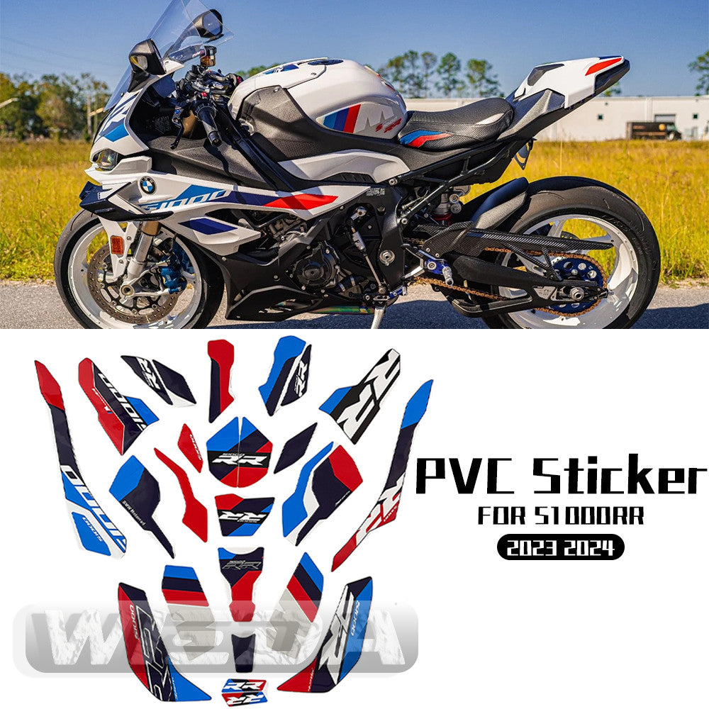 for BMW S1000RR S 1000 RR 2023-2024 Body Fairing Decal Sticker Kit Blue Red