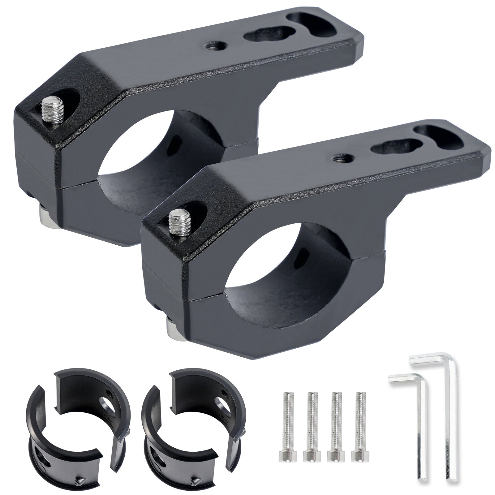 2x motorcycle headlight holder lamp holder headlight bracket for 18mm-32mm Q