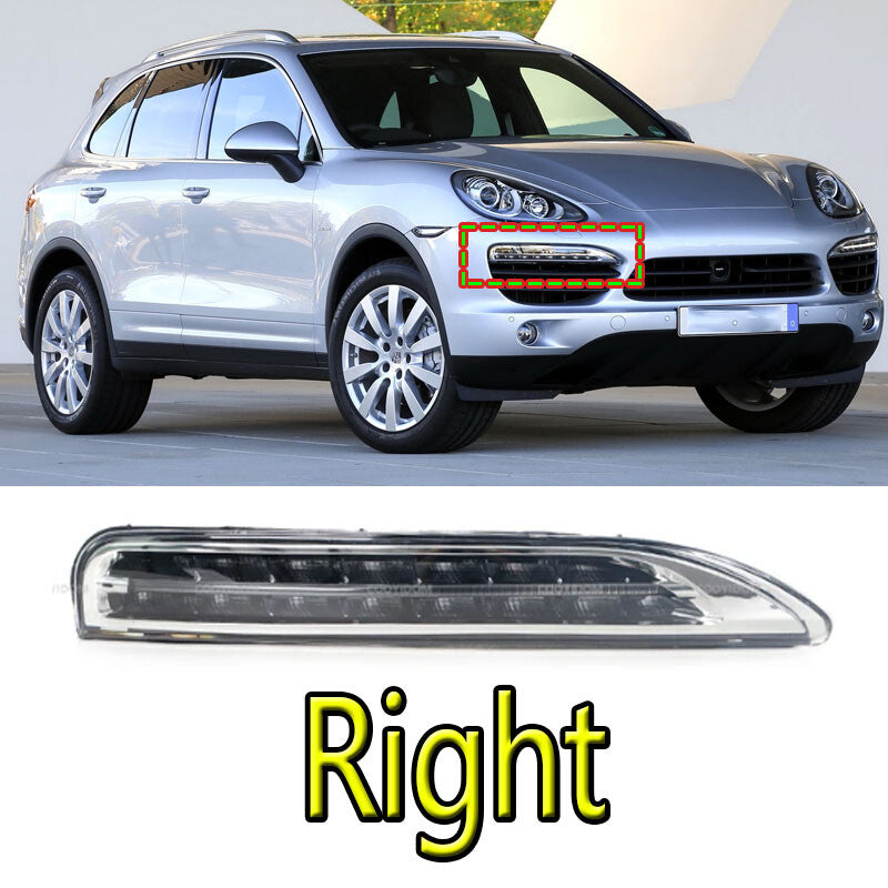 LED daytime running lights for the front bumper of for Porsche for Cayenne 2011-2014