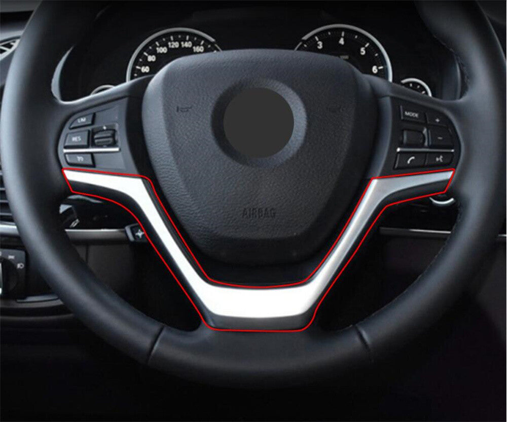 Real Carbon Fiber Steering Wheel Panel Cover Fit for BMW X5 X6 F15 F16 2014-2018