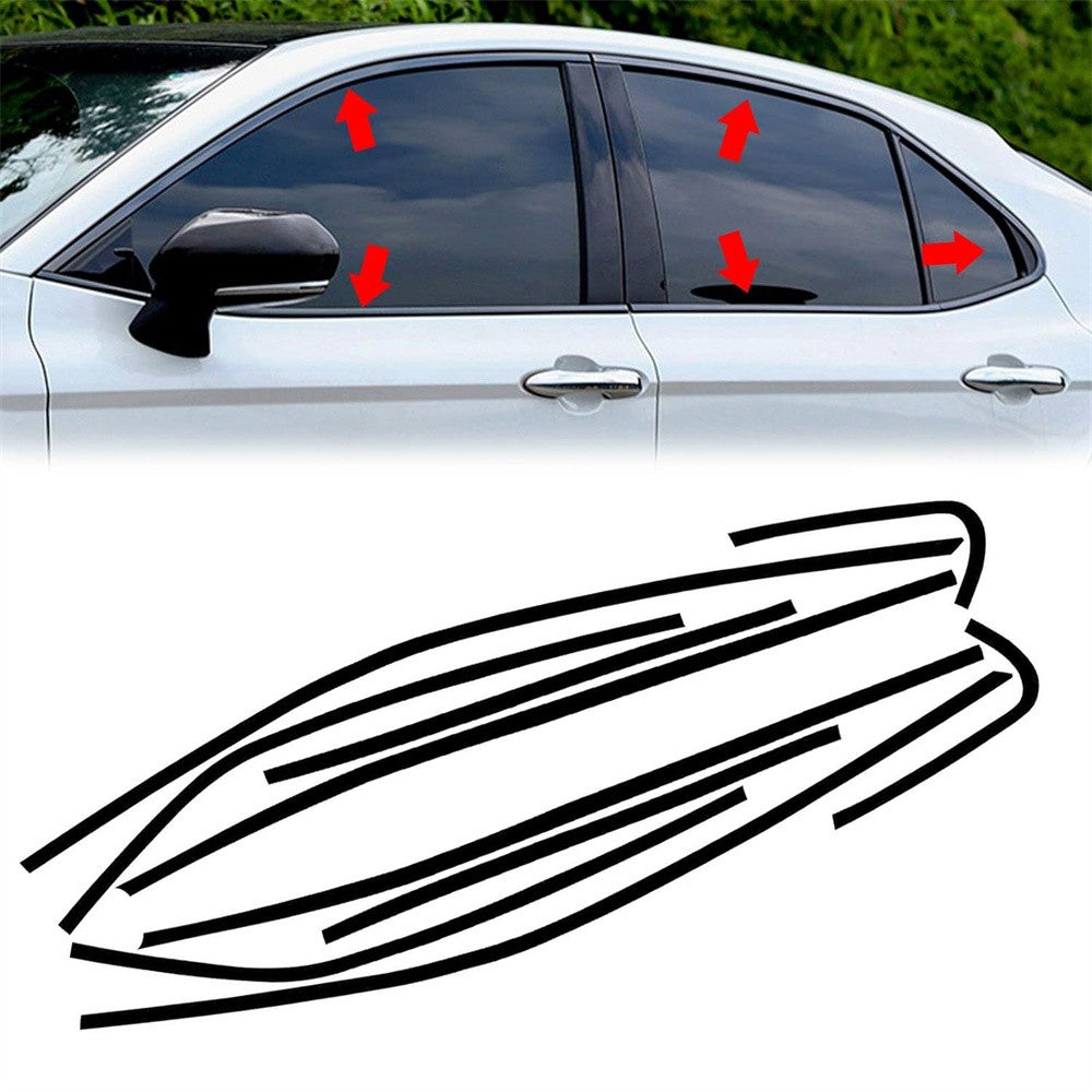 Car Chrome Delete Blackout Overlay Window Trim Bright for Toyota for Camry 2018-2023