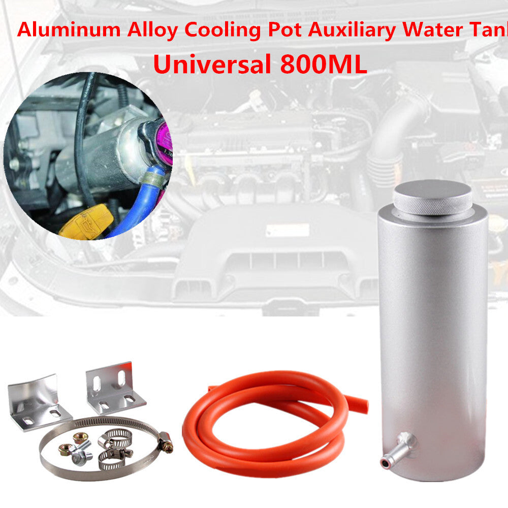 General Motors 800ml Aluminum Alloy Cooling Pot Auxiliary Water Tank Oil Line Kit - n