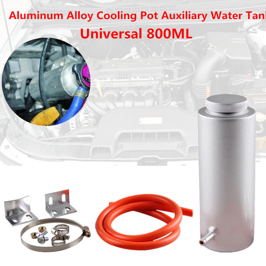 General Motors 800ml Aluminum Alloy Cooling Pot Auxiliary Water Tank Oil Line Kit - n