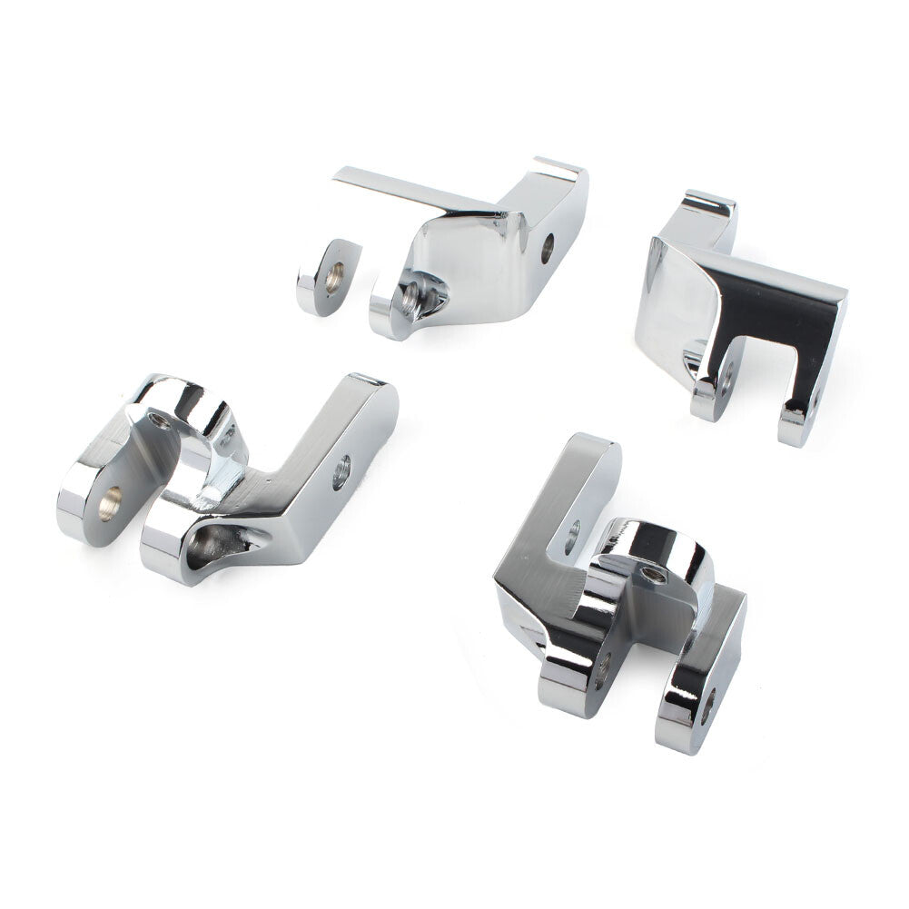 Driver Floorboard Relocation Brackets for Harley Road King Electra 97-16 Chome