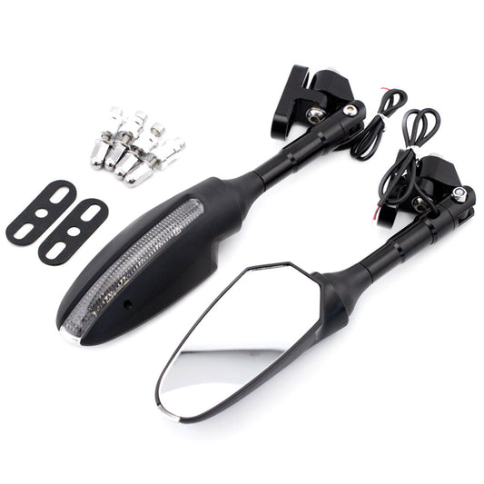 for BMW K 1200S K 1300S K1200S K1300S CNC Rearview Mirrors LED Turn Signal Q