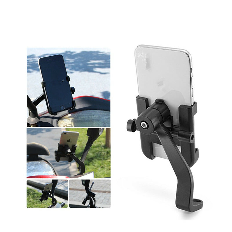 Aluminum Alloy Phone Holder Motorcycle Bike 360¡ã Rearview Mirror Rotation Stand