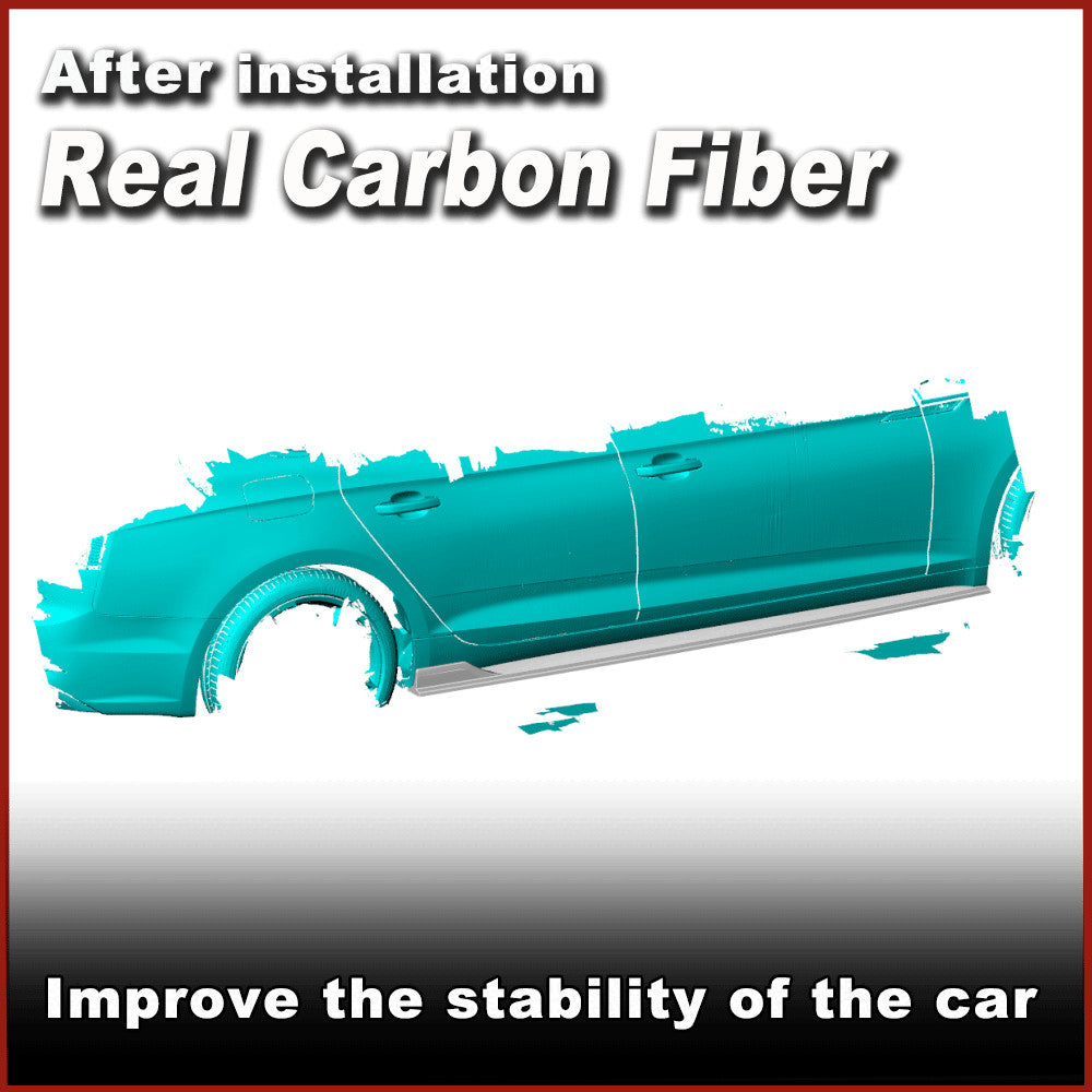 for AUDI A5 B9 S5 Sline 2017-2019 REAL Carbon Side Skirts Extension Lip Spoiler