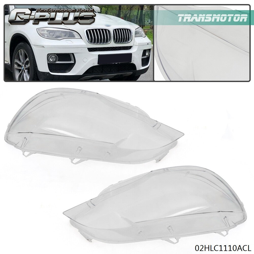 Headlight Clear Lens Headlight Protector Fits 2008 - 2014 for X6 E71 New - v