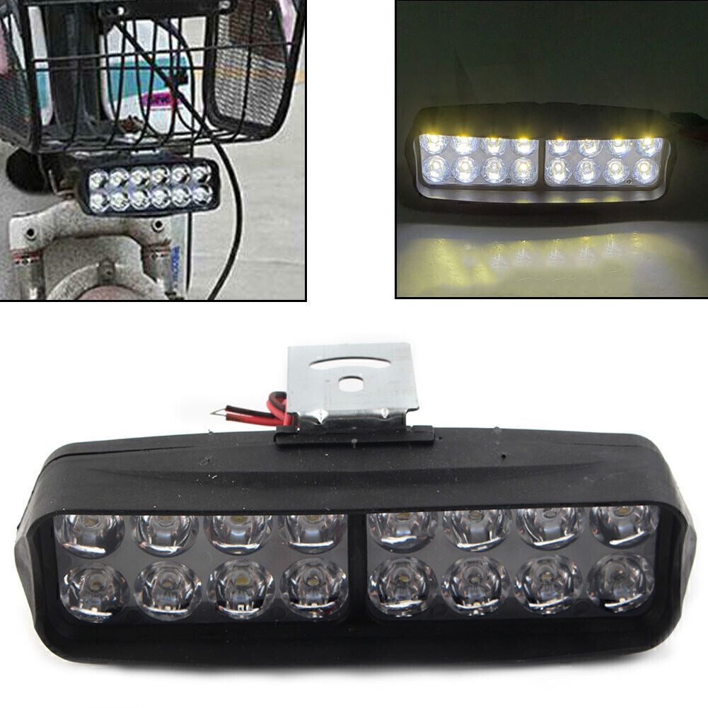 12V Headlight Spot Fog Light 16-LED Headlamp Fit For Car UTV ATV Motorcycle
