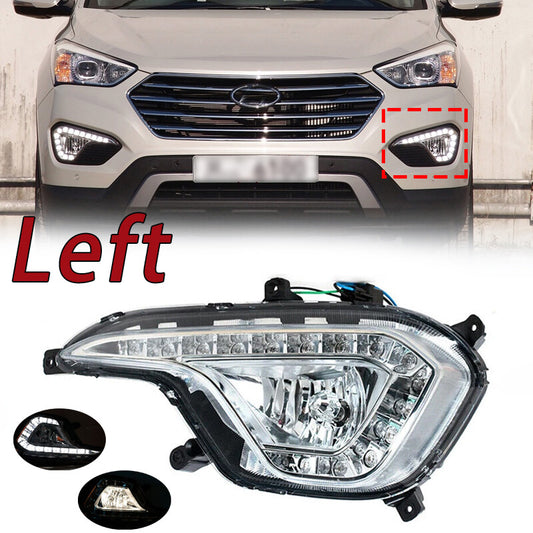 Daytime running lights and fog lights (LH) suitable for Hyundai Santa Fe (Maxcruz) 2013 - 2015