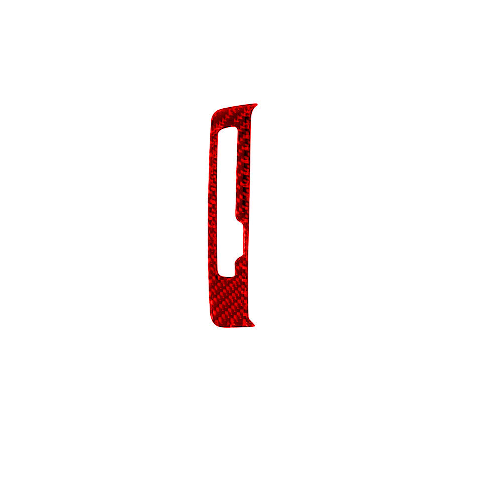 Red Carbon Fiber Gear Shift Panel Sticker Cover Trim for Audi Q7 2007-2015