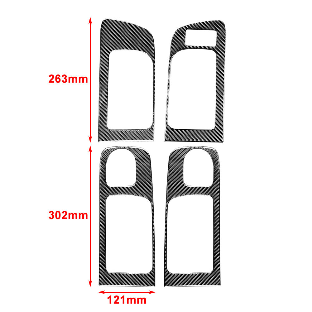 RHD Carbon Fiber Inner Handle Frame Trim Fit for Toyota Tundra 2014-2021